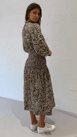 Emmanuelle Long Sleeve Midi Dress