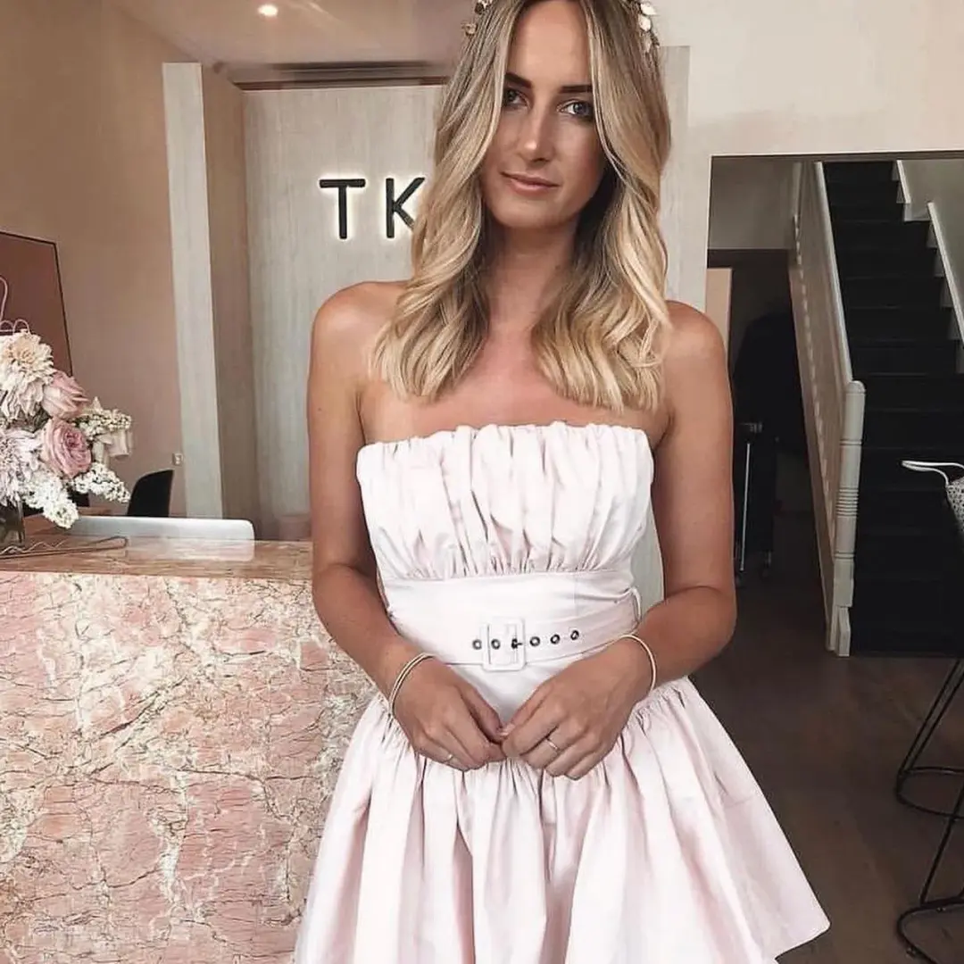 By Kane Porter Dress Pink Size 8 for rent on The Volte - main image