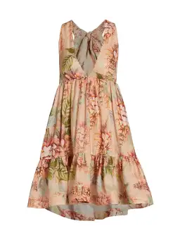 Zimmermann Candescent Plunge Neck Mini Dress Floral Size 2 /Au 12 for rent on The Volte - image 4