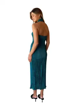 Lidee Soiree Halter Gown Teal Green Size 12 for rent on The Volte - image 5