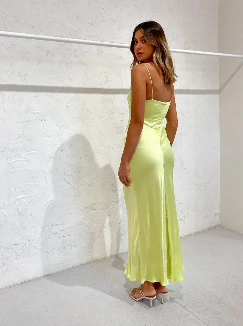 Bec & Bridge Citrus Sweetie Maxi Dress Green Size 10 for rent on The Volte - main image
