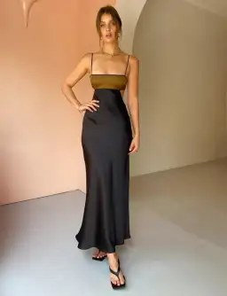 Bec & Bridge Agatha Cut Out Midi Dress Black Size 8 for rent on The Volte - image 1