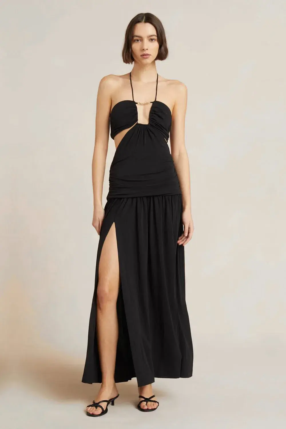 Bec and Bridge Adaline Cut Out Maxi Dress Black Size 8 for rent on The Volte - main image
