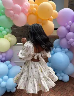 Zimmerman Jeannie Puff Sleeve Mini Dress Floral Size 1/Au 8 for rent on The Volte - image 1