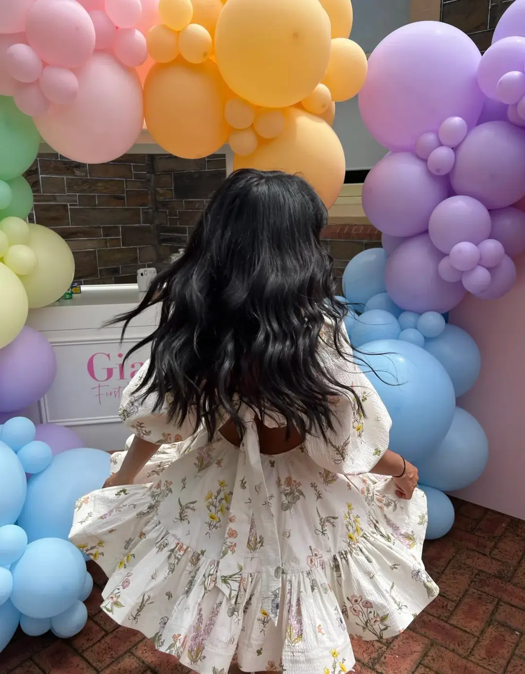 Zimmerman Jeannie Puff Sleeve Mini Dress Floral Size 1/Au 8 for rent on The Volte - main image