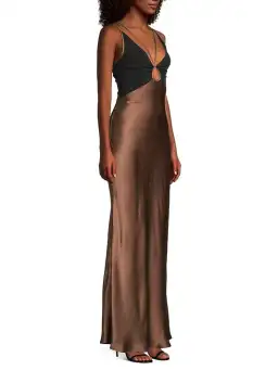 Bec & Bridge Kehlani V Neck Dress Brown Size 10 for rent on The Volte - image 2