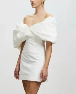 Rachel Gilbert Xavier Mini Dress White Size 14 for rent on The Volte - image 5