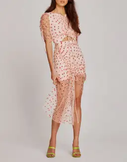 Alice McCall Stardust Midi Dress Beige/Red Size 8 for rent on The Volte - image 2