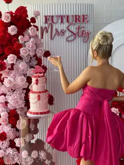 Aje Piacere Bubble Hem Mini Dress Pink Size 10 / M for rent on The Volte - image 5