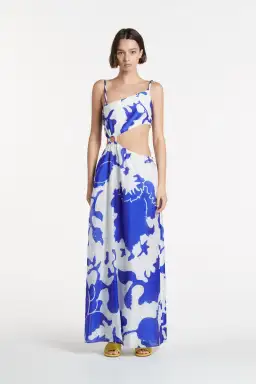 Sir the Label Vivi Asymmetrical Cut Out Maxi Dress Merce Abstract Print Size 4 / AU 14 for rent on The Volte - image 1