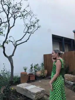 Ganni Seersucker Check Long Dress Print Size 10 for rent on The Volte - image 3