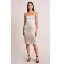 Bec & Bridge Heather Midi Dress Champagne Size S / AU 8 for rent on The Volte - image 1