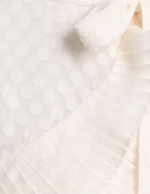 Zimmermann Polka Dot Plissé Wrap Midi Dress Off White Size 6 for rent on The Volte - main image