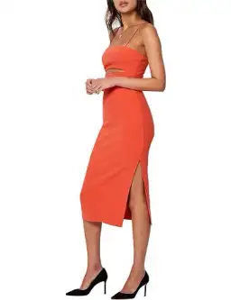 Bec & Bridge Alexandra midi orange dress size 8 for rent on The Volte - image 2
