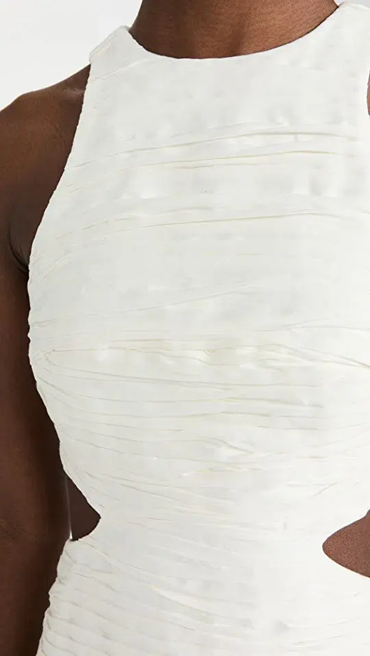 AJE Introspect Cut Out Midi Dress White Size 6 for rent on The Volte - main image