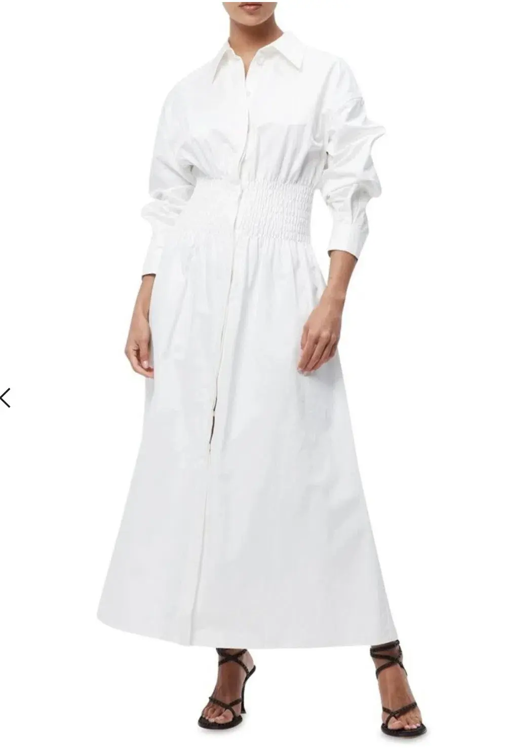 Mossman shadow maxi dress white size 8 for rent on The Volte - main image