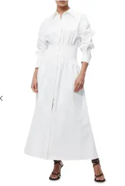 Mossman shadow maxi dress white size 8 for rent on The Volte - image 1