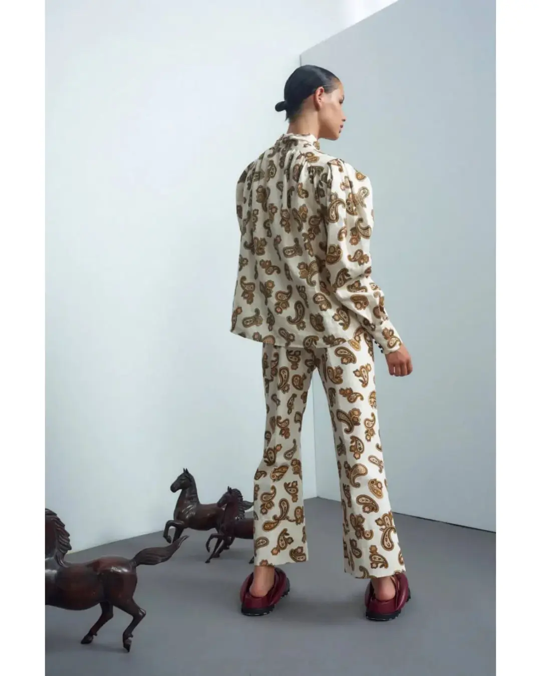 Alemais Mia Crop Pants Print Size AU 8 for rent on The Volte - main image