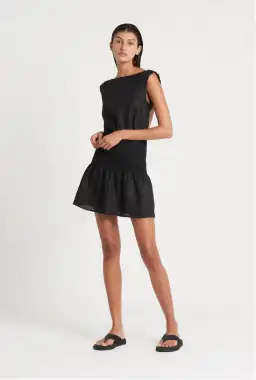 Sir the Label Lorena Open Back Mini Dress Black Size 0 / Au 6 for rent on The Volte - image 1