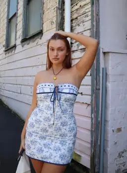 With Jean Sabrin Dress Toile Papillon Size XL for rent on The Volte - image 1