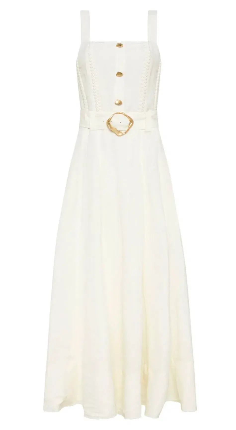 Aje Milos Braided Midi Dress Ivory Size 14 / XL for rent on The Volte - main image