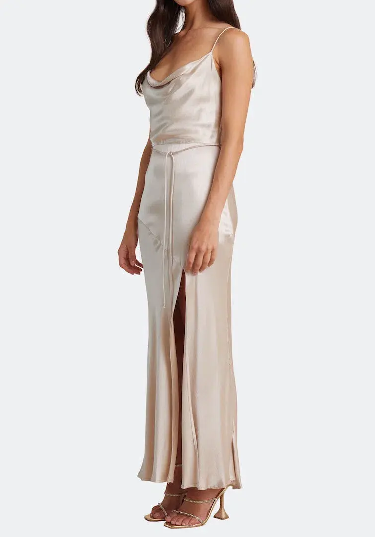 Bec & Bridge Moon Dance Midi Dress Sand Size 8 / S for rent on The Volte - main image