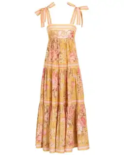 Zimmermann Pattie Tie Shoulder Midi Dress Floral Size 0 / Au 8 for rent on The Volte - image 3