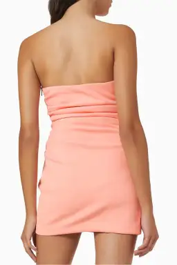 Misha Alston Bonded Crepe Mini Dress Pink Size 6 for rent on The Volte - image 3