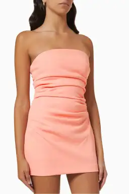 Misha Alston Bonded Crepe Mini Dress Pink Size 6 for rent on The Volte - image 2