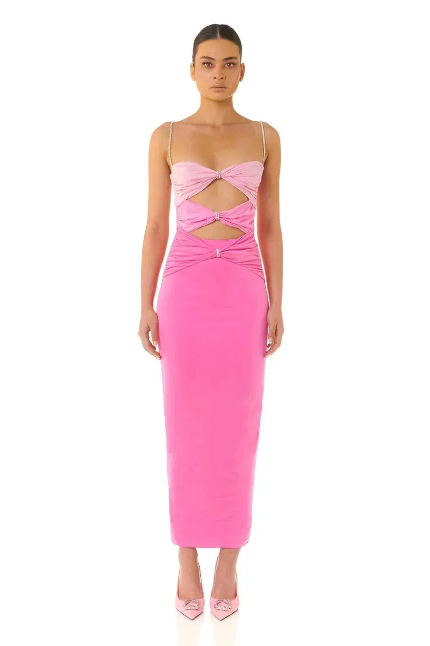 Eliya The Label Zora Dress Pink Size 6 for rent on The Volte - main image
