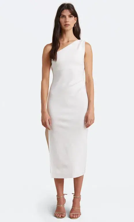 Bec & Bride Be Mine Asym Dress Midi White Size 12 - Image 1