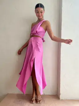 One Fell Swoop Matilda Crop and Iris Skirt Set in Candy Size 10 for rent on The Volte - image 5