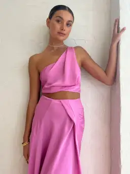 One Fell Swoop Matilda Crop and Iris Skirt Set in Candy Size 10 for rent on The Volte - image 6