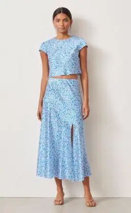 Bec & Bridge Alizee Midi Skirt Blue Size 10 / M for rent on The Volte - image 1