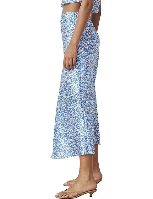 Bec & Bridge Alizee Midi Skirt Blue Size 10 / M for rent on The Volte - main image