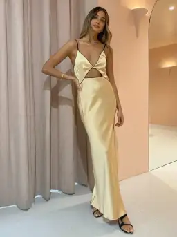 Bec & Bridge Hazel Dress Hazel Maxi Dress in Wheat Size 8 / S