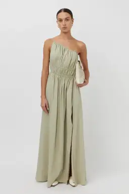 Camilla and Marc Sevilla Asymmetric Maxi Dress Green Size 8