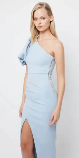 Mossman Go My Way Midi Dress Blue Size 6 for rent on The Volte - image 2