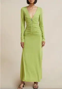 Bec & Bridge Myla Long Sleeve Maxi Dress Green Size 8 / S for rent on The Volte - image 1