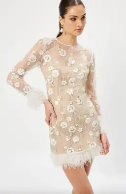 Eliatt Grandis Dress Feather and Applique Size S/AU 8 for rent on The Volte - image 2