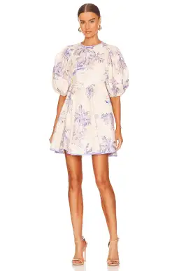 Zimmermann Linen Day Mini Dress Print Size 8 for rent on The Volte - image 1