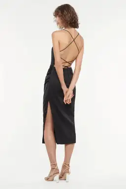 Manning Cartell Miami Heat Midi Backless Dress in Black Size AU 8