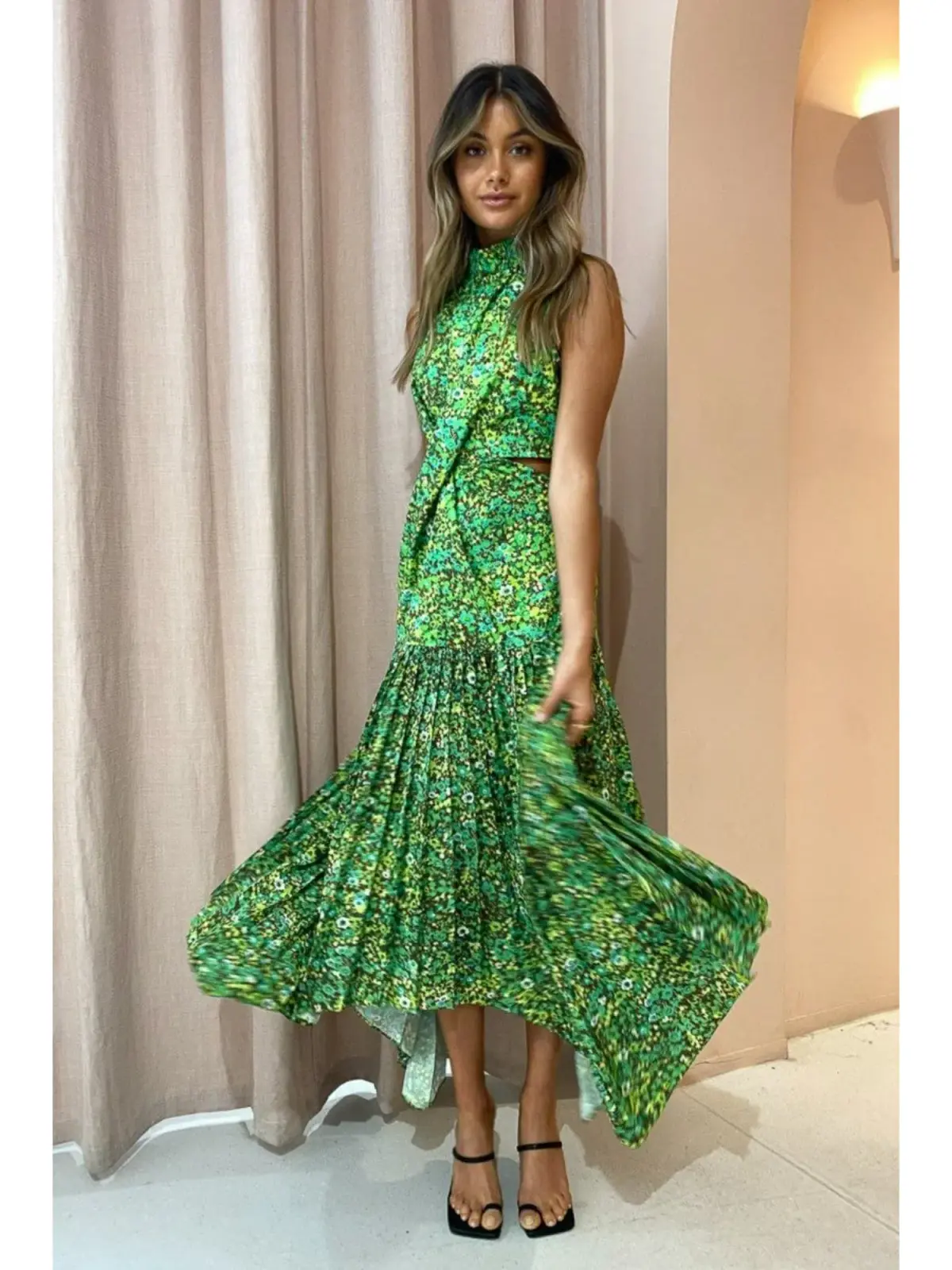 Alemais Phyllis Twist Dress Green Size AU 8  - Image 1