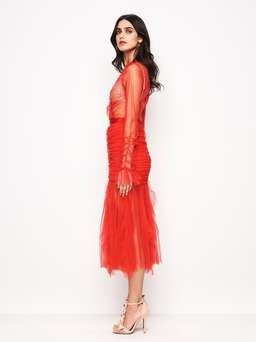 Alice McCall In Love with Love Top & Just Can’t Help It Skirt Set Red Size 4 for rent on The Volte - image 2