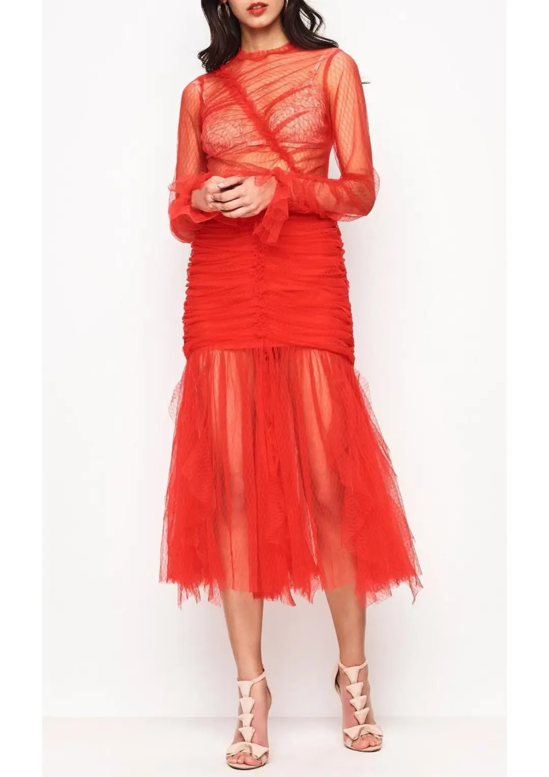 Alice McCall In Love with Love Top & Just Can’t Help It Skirt Set Red Size 4 for rent on The Volte - main image