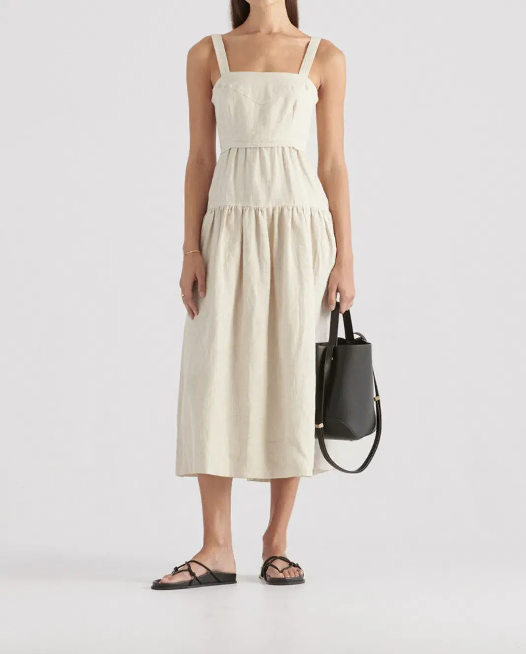 Elka Collective Farnsworth Dress Natural Size 10 / M for rent on The Volte - main image