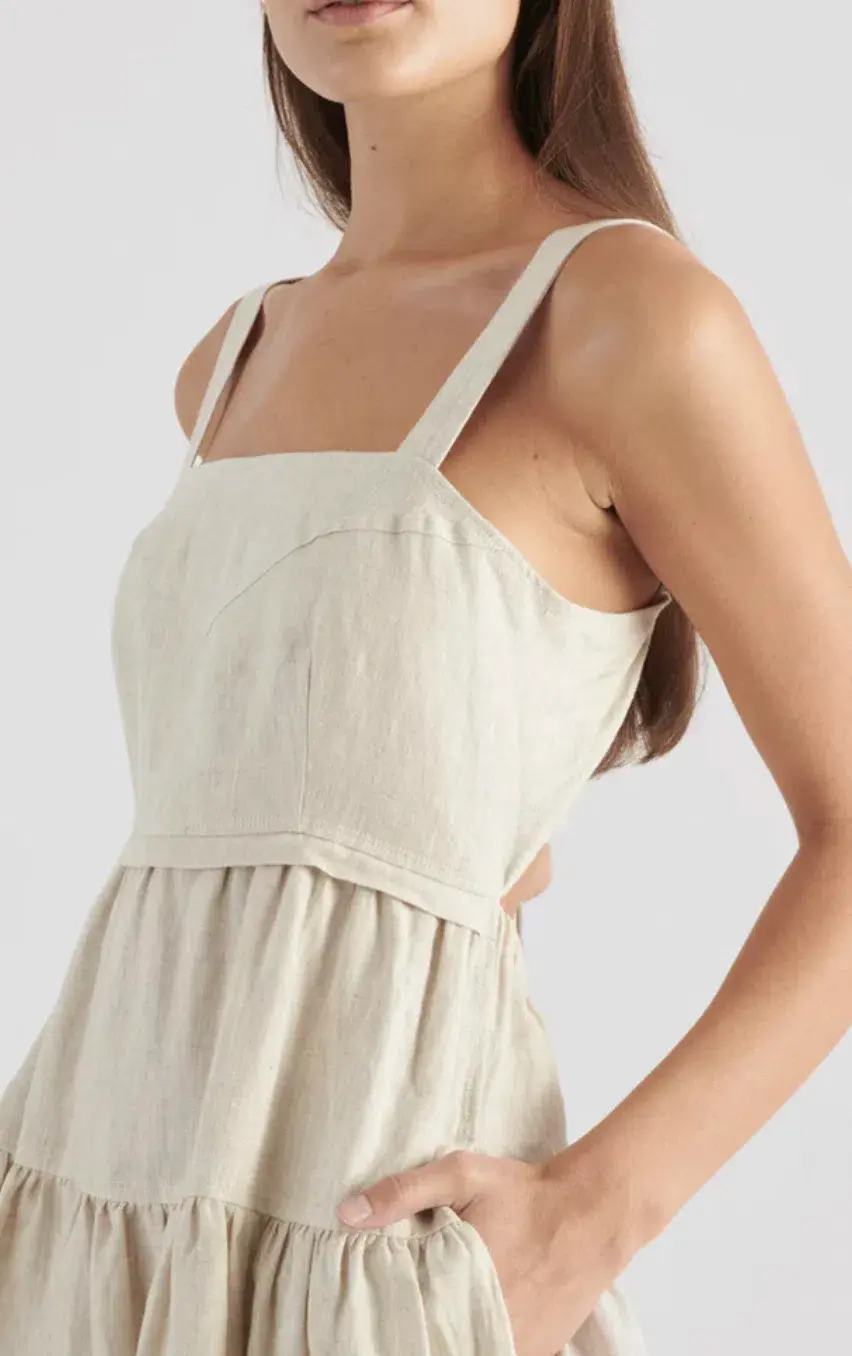 Elka Collective Farnsworth Dress Natural Size 10 / M for rent on The Volte - main image