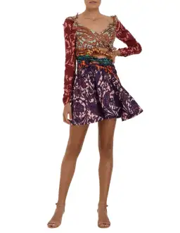 Zimmermann Tiggy Bow Mini Dress Multi Size 1/Au 10 for rent on The Volte - image 1