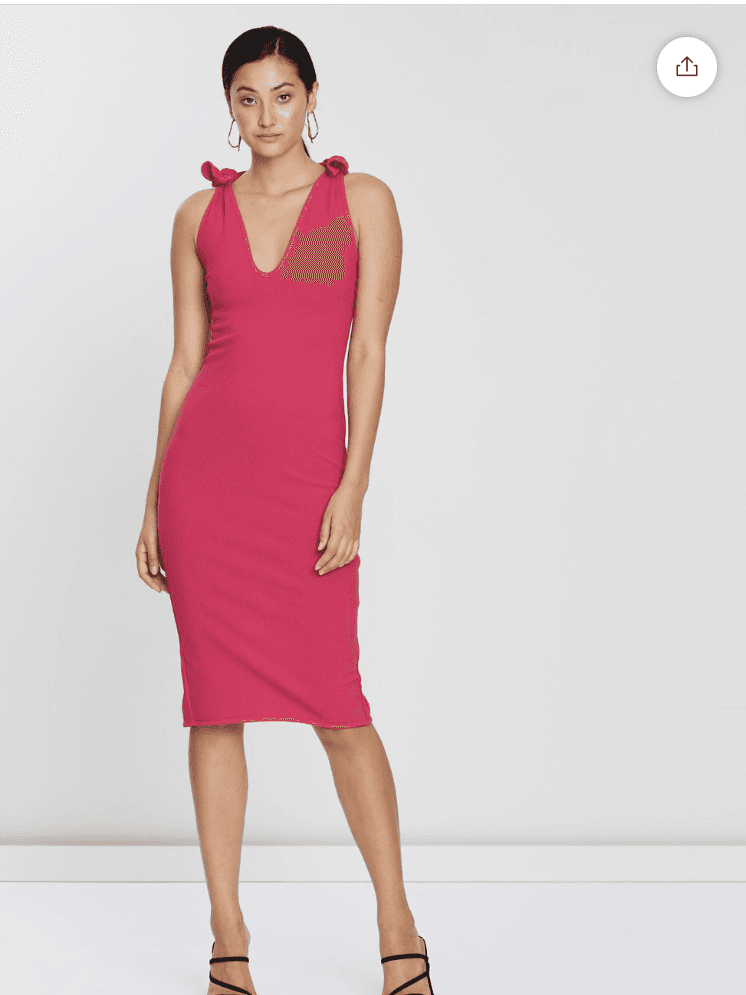 By Johnny V-neck bow shoulder dress size 10 for rent on The Volte - main image