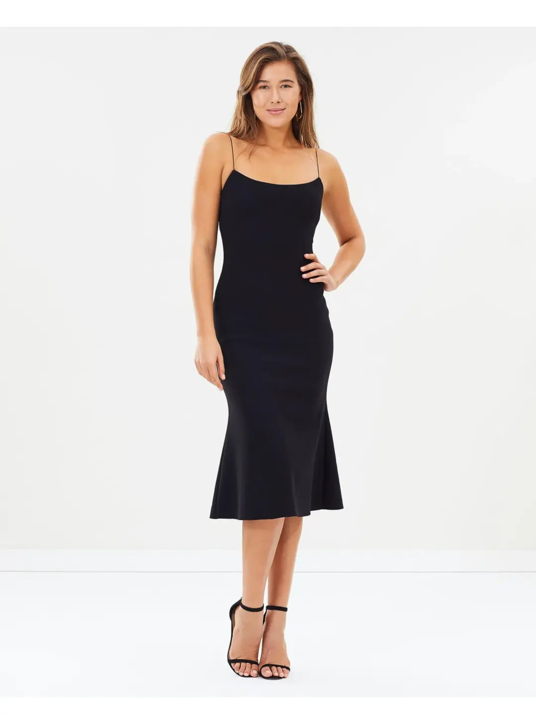 Bec & Bridge Te Amo Scoop Midi Dress Black Size AU 8 for rent on The Volte - main image